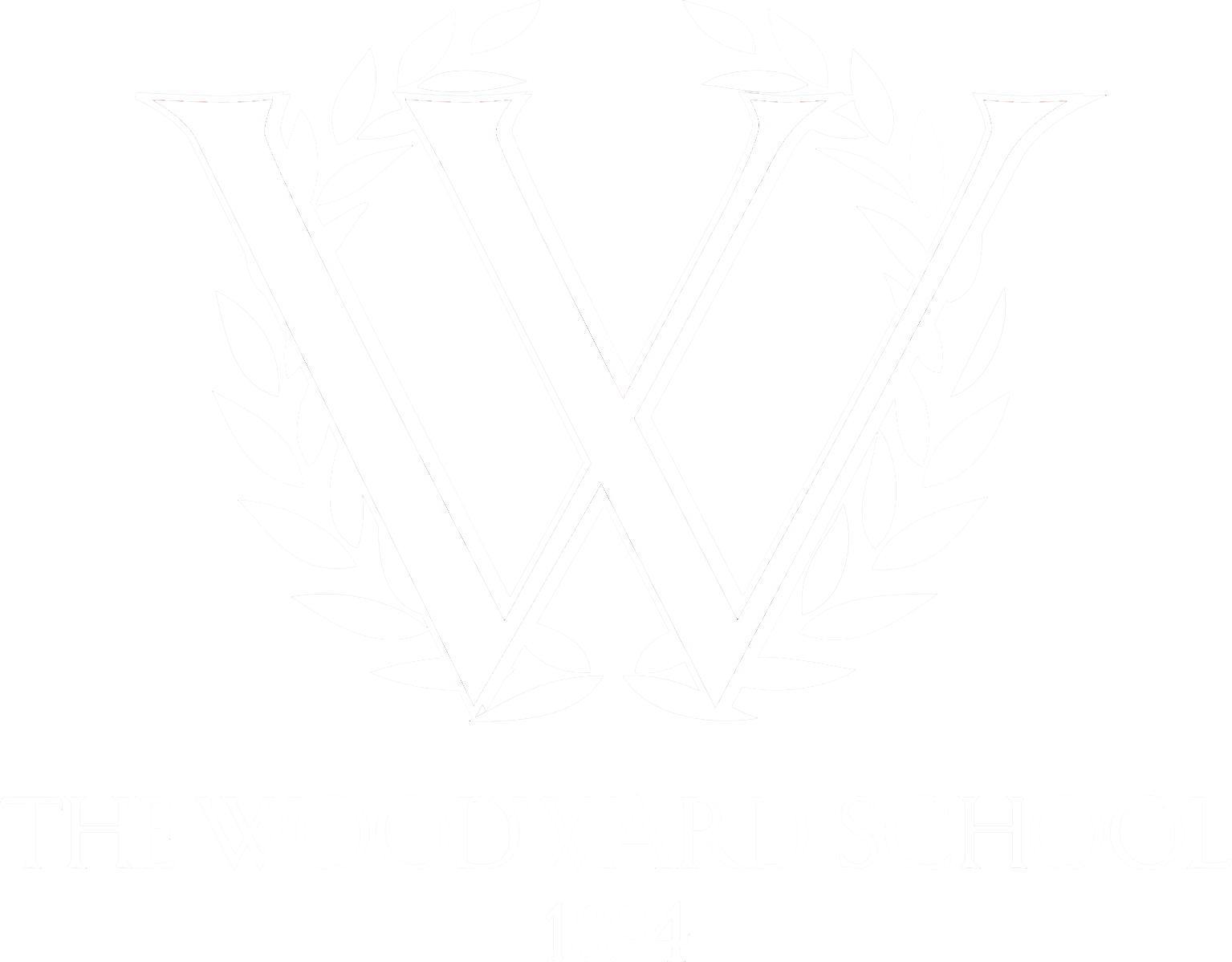 White Woodward Logo