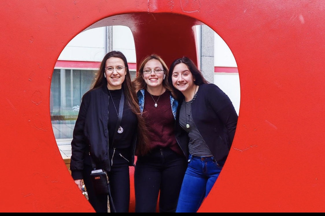 3 students posing