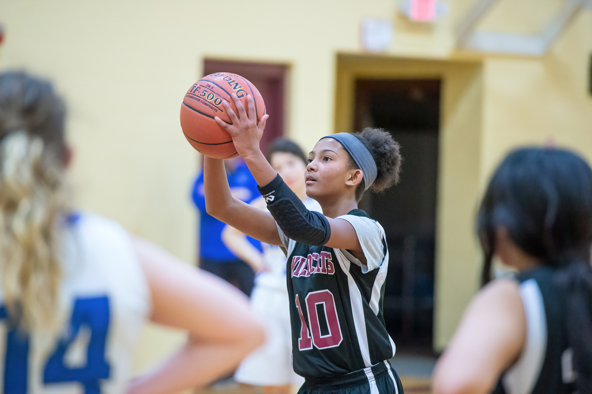 student making a free throw