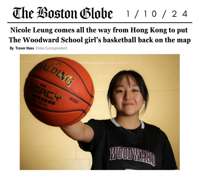 Woodward Student & Basketball Player Nicole Leung featured in The Boston Globe