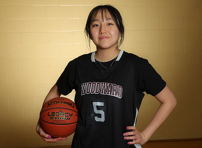 Woodward basketball player and international student Nicole Leung