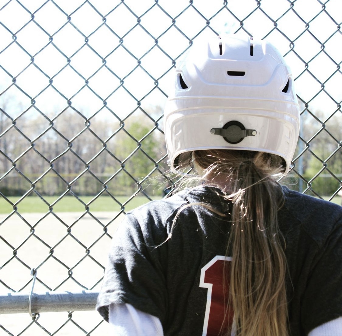 back view of a player in batting gear