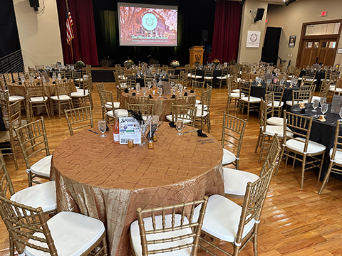 image of room with tables set for an event
