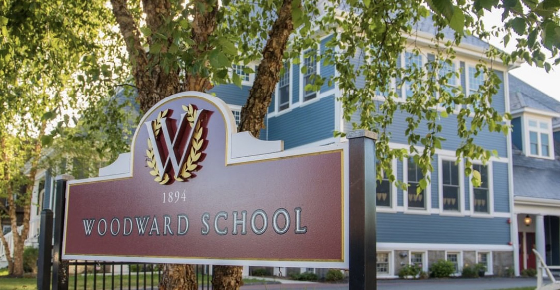 The Woodward School sign