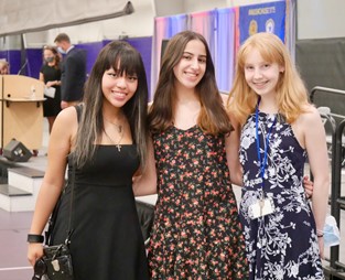 3 Woodward students pose for a photo