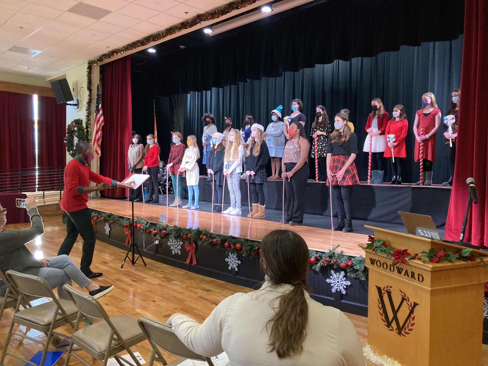 Image of students performing for Winter Solstice