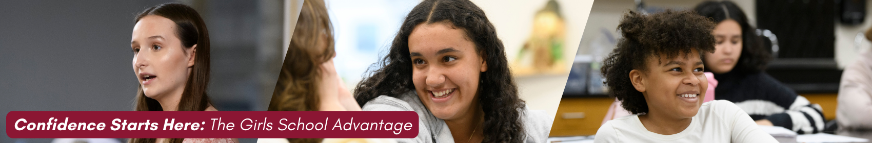 Confidence Starts Here: The Girls' School Advantage with Collage of 3 Woodward Students